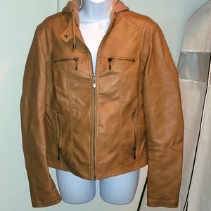Ci Sono by Cavalini Vegan Leather Jacket Sz L